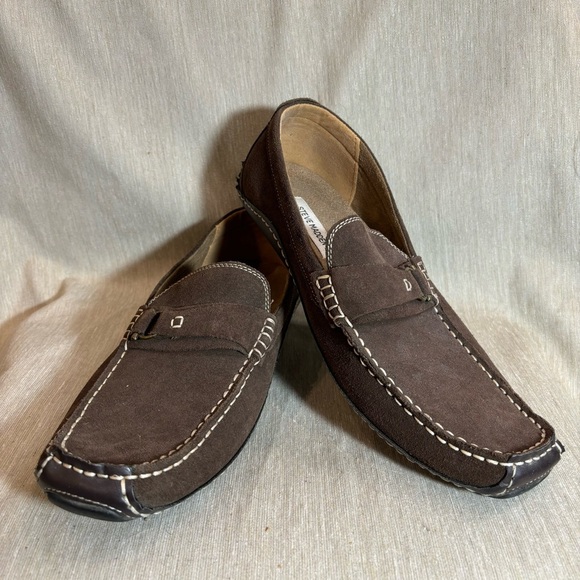 STEVE MADDEN Sz 11 Hogan Suede Slip On Driving Loafer Shoes - Picture 2 of 10